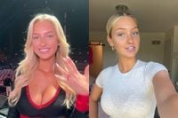 Ring girl Sydney Thomas gaat viraal en is de echte winnaar van partij tussen Jake Paul en Mike Tyson