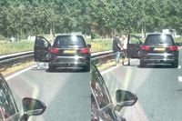 Twee mannen op de snelweg bij Den Bosch vechten 'mano a mano' uit wie er gelijk heeft