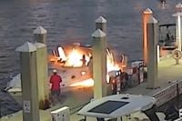 Fatale explosie van boot in Fort Lauderdale vastgelegd op camera