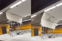 Plafond op station moest eruit en dat is gelukt