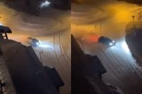 Goozuur filmt auto die brokken maakt in de sneeuw: "Ik heb het gefilmd gast!"