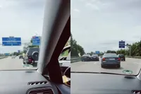 Hoera! Getrouwd, en dat moet worden gevierd op de snelweg