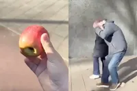 Nog meer werk voor de politie: Medelander gooit appel op hoofd van oudere man