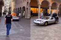 Oeps, Lamborghini Miura had een vuurprobleempje in Lugano