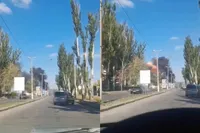 Drone treft rekruteringskantoor in Druzhkivka: dashcam legde alles vast