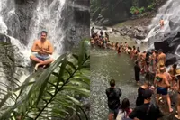 Nee, je bent doorgaans niet de enige bij de Insta-hotspot Kanto Lampo Waterfall op Bali