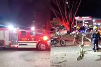 Colombiaanse brandweer faalt bij boomklus en is nu een collega rijker aan blauwe plekken