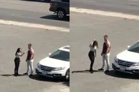 Casanova krijgt volle laag van z'n Latina vriendinnetje, passie noemen ze dat…