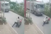 Verkeersovertreder duwt agent bijna onder vrachtwagen en kan nu een poging tot moord zaak verwachten