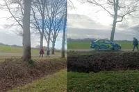 Eh, daar kun je niet lopen, er is namelijk een rally bezig