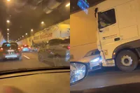 Invoegactie voor vrachtwagen blijkt geen slimme zet