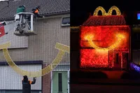 Making off video van het Happy Meal kersthuis in Arkel