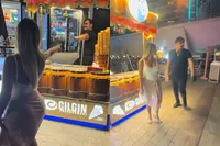 Turkse ijsboer scoort weer met zijn mooie dame voor het karretje