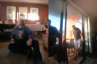 Australische kerstboom was lit