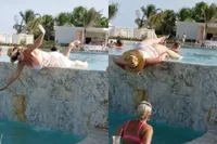 Dame heeft cocktail te veel op, maar neemt haar tijd voor de ondergang