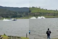 Woah, rustig captain: Cinnamon Air-watervliegtuig klapt hard neer op meer in Sri Lanka