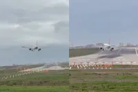 Airbus A320neo van Pegasus breekt landing af door zware storm in Istanboel