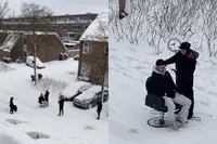 Alleen in Rotterdam-Zuid kun je gewoon in de sneeuw naar de kapper