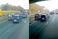 Automobilist kan makkelijk naar rechts, maar gunt invoegende auto geen centimeter