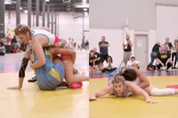 Damesworstelen en niemand doet alsof het per ongeluk gefilmd is