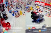 Scootmobiel slaat op hol in het Kruidvat in Stadskanaal