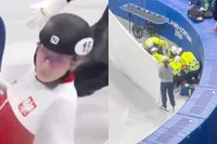 Bloed op het ijs: Kamila Sellier gewond na schaats in gezicht op Olympische Spelen