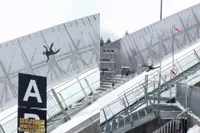 Schrikmomentje op Holmenkollbakken: skispringer overleeft stevige crash na korte vlucht