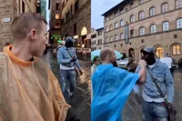 Scammer loopt tegen vuistslag aan tijdens bezoek van YouTuber Kurt Caz aan Florence