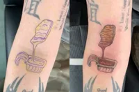 Laat anders eens een nugget met saus aan de binnenkant van je arm tatoeëren