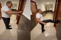 Security krijgt deo in de ogen na confrontatie irritante gasten