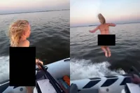 Xandra Velzeboer is op vakantie en haar plons in het water gaat viraal