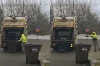 Vuilnisman schrikt zich de tandjes: verdachte verstopt zich in kliko en wordt betrapt