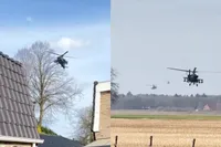 Als ze dan toch met helikopters gaan oefenen, dan maar even genieten ook