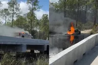 Florida-man steekt BBQ aan in pick-up… en fixt het op z’n eigen manier