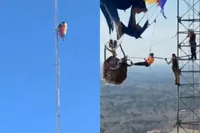 Luchtballon blijft hangen op 280 meter hoogte in communicatietoren in Texas