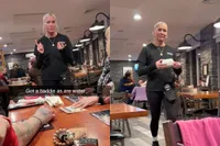 Hij noemt de serveerster een baddie… tot zij zijn Snapchat ziet