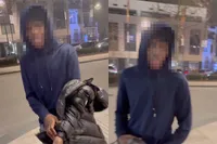 Man laat zien dat je beter geen ruzie met hem kunt maken in de keuken