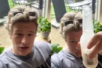 Cas heeft zo zijn eigen manier om het paasontbijt tot zich te nemen…