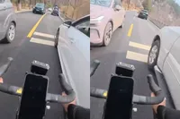 Chinese wielrenner zit qua snelheid goed, nu nog leren sturen