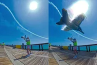 Blue Angels razen over en hij legt het perfect vast