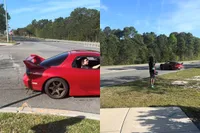 Indruk maken met haar auto gaat bijna mis