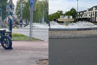 Kattenkwaad op Koningsdag in Hoofddorp: schuim toevoegen aan fontein