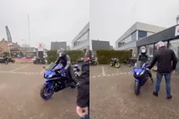 Proefritje op een motor gaat niet zo goed