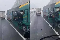 Roemeense chauffeurs hebben een werkconflict