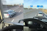 Volkswagen doet tot 2 keer toe een remtest, maar helaas is chauffeur alert