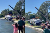 Caravan verandert spontaan in niet drijvende woonboot 