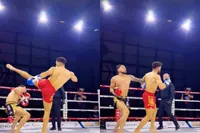 Kickbokser Eddy Vinotti sloopt tegenstander met brute KO in Milaan