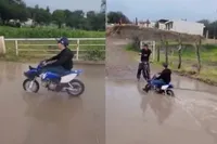 Door de plas scheuren bleek geen puik plan
