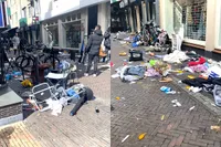 Mensen in de rij in Utrecht voor Swatch x AP-horloge hebben een verschrikkelijke bende achtergelaten