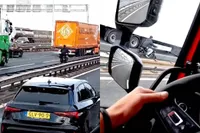 Nieuwe beelden tonen hoe fatbiker doodleuk over de Van Brienenoordbrug rijdt